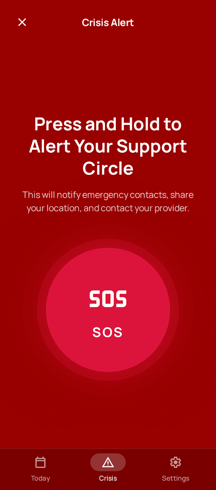 Enike app — Crisis mode, when it matters
