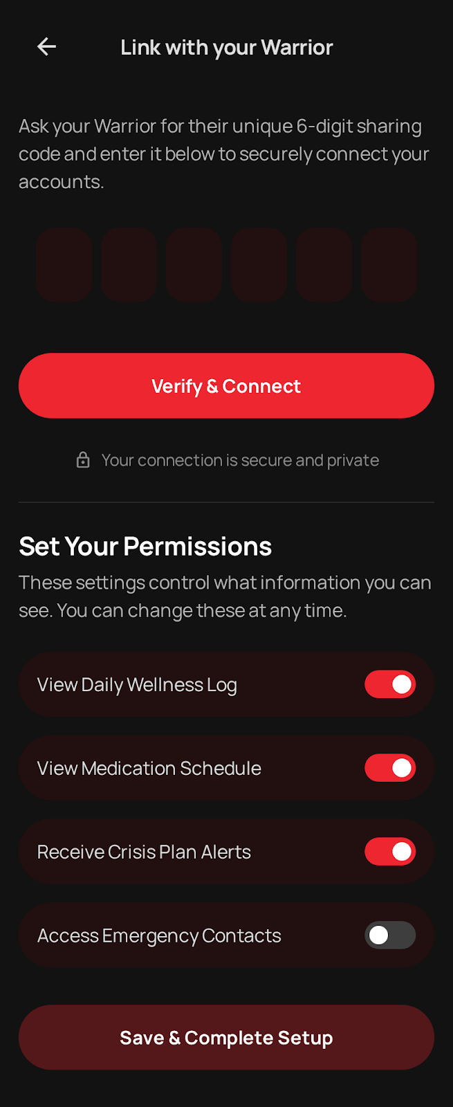Enike app — Care, shared with consent